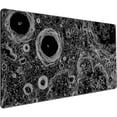 thumbnail image 1 of Black White Desk Mat Cool Minimal Topographic Contours Mouse Pad XXL, Gaming Mousepad Large with Stitched Edge, Extended Laptop Keyboard Mouse Mat Desk Pad Protector Office Decor 31.5x15.75 in, 1 of 6
