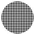 thumbnail image 1 of Black White Diamond Checkered Pattern Round Fitted Tablecloth with Elastic Edge,Dining Table Cover Waterproof,Outdoor Round Tablecloth for Camping,Dining,Indoor and Outdoor, 1 of 7
