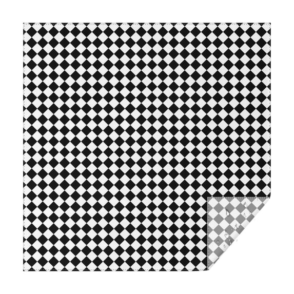 Black White Diamond Checkered Pattern Square Tablecloth,Waterproof Square Table Cover,Wipeable Spillproof Washable Table Cover for Home Kitchen Party Decor 42"X42"(107x107cm)