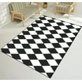 thumbnail image 1 of Black And White Diamond Plaid Area Rug, Modern Art Geometry Indoor Non Slip Kids Rugs, Machine Washable Breathable Durable Carpet For Living Room Bedroom Study Dining Room 3x4ft, 1 of 6