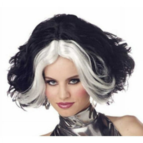 Black & White Diva Wig