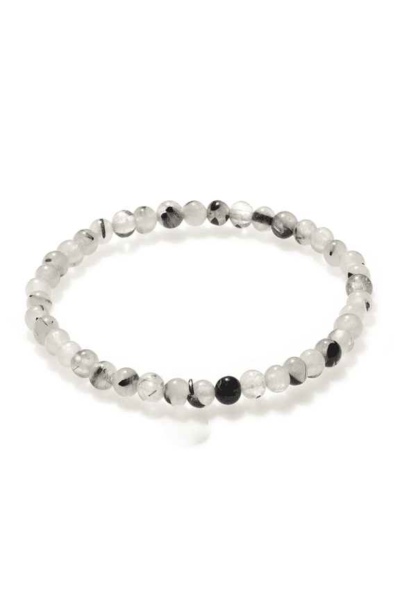 Black and White Dragon Agate Bracelet Mini | Stone Beads Bracelet | Focus on Root Chakra | Stunning Gem Patterns Tones | I balance light and shadow within. Black and White Dragon Agate is a