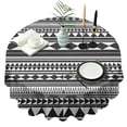 thumbnail image 1 of Black White Ethnic Pattern Round Tablecloth 60"x60",Wrinkle Wipeable Table Cloth for Kitchen Dining Room Picnic Patio Party, 1 of 6