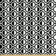 thumbnail image 1 of Black and White Fabric by the Yard, Lattice Pattern with Geometric Circles and Lines Abstract Monochrome Grid, Decorative Upholstery Fabric for Chairs & Home Accents, Black White by Ambesonne, 1 of 4
