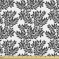 thumbnail image 1 of Ambesonne Black and White Fabric by the Yard Upholstery, Foliage Plant, 1 Yard, Black White, 1 of 5