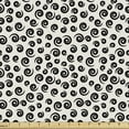 thumbnail image 1 of Ambesonne Black and White Fabric by the Yard Upholstery, Spiral Curly Shapes, 1 Yard, Black White, 1 of 4