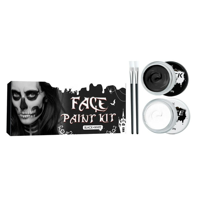 Black White Face Body Paint Safe Non Toxic Face Paint Suit for Adult