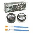 Black White Face Body Paint Skull Skeleton Facial Painting Kit for