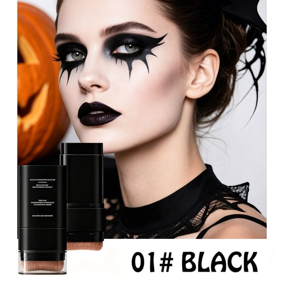 Black White Face Body Stick, Halloween Makeup Paint Clown Makeup Kit, Double Headed Face Paint Cream for Ghost Skeleton Stage Party Cosplay