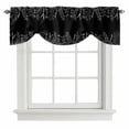 thumbnail image 1 of Black White Fall Tie Up Valance Curtains for Windows, Kitchen Curtains Window Treatments, Thanksgiving Eucalyptus Leaves Abstract Art Short Window Shades Valances for Bedroom Bathroom Cafe 42"x12", 1 of 8
