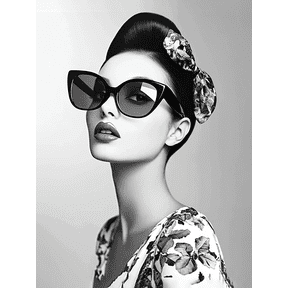 Black and White Fashion Portrait Decor Art/Canvas Print Suitable for Decorating Living Room Bedroom Office Hotel Restaurant Studio Fashion Store Gallery Salon or Boutique.