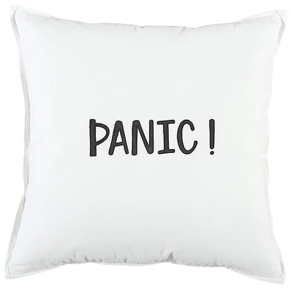 Black & White Flagship Message Throw Pillow