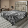 thumbnail image 1 of Ambesonne Black and White Flat Sheet, Chicago City, King Size, Grey Black White, 1 of 1