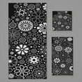 thumbnail image 1 of Black And White Floral Print Cute Flowers Bath Towel Sets For Bathroom Hand Towels Fingertip Towels 3 Piece Soft Absorbent For Bathroom Kitchen Hotel Beach, 1 of 6