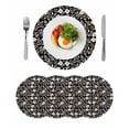 thumbnail image 1 of Black White Floral Round 13 Inch Placemats Set of 4, Farmhouse Vintage Botanical Leaves HeatResistant Non Slip Place Mats for Dining Table, Wipeable Braided Kitchen Table Mats for Housewarming, 1 of 9
