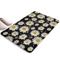 thumbnail image 1 of Black White Flower Pattern Flannel Non Slip Door Rugs,Washable Door Mats Indoor,Decorative Door Mats,Dirt-Resistant and Absorbent Doormat for Entrance,Bedroom,Kitchen,Bathroom,23.5x16in(60x40cm), 1 of 5