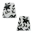 thumbnail image 1 of Black White Flower Toile Geometric Button Pierced Earrings 1" Ladies Adult Female Women, 1 of 1