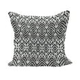 thumbnail image 1 of Black and White Fluffy Throw Pillow Cushion Cover, Monochrome Ikat Pattern Bohemian Chevron Modern Scribble Print, Decorative Square Pillow Case, 16" x 16", White and Charcoal Grey, by Ambesonne, 1 of 5