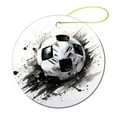 thumbnail image 1 of Black White Football Ceramics Ornaments Sport Ball Football Soccer Ceramic Double Sided Tree Xmas Ornament Christmas Xmas Tree Ornament Decoration Hanging Pendant Decor Ornament Xmas Present, 1 of 8