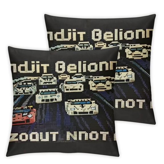 Black White Formula Checkered Pattern Motorsport Throw Pillow Cover To Go To Sleep I Count Race Cars Not Sheep Auto Checkered Grid Mesh Pillow Case Decorative Men Women Boy Girl Room