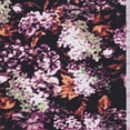 thumbnail image 1 of Black/White/Fuchsia Mottled Floral Georgette, Fabric Sold By the Yard, 1 of 1