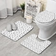thumbnail image 1 of Black White Games Pattern White Patter Bathroom Rugs Sets 3 Piece,Toilet Cover Set,Absorbent Non Slip Bathroom Mats Sets with U-Shaped Contour Rug Toilet Rug Set, 1 of 5