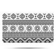 thumbnail image 1 of Black and White Geometric Boho Pattern Bathroom Rugs Mat,Non Slip Microfiber Bathroom Rug,Rubber Backing,Soft Bathroom Mats for Bathroom Floor,Tub and Shower,17x30in(43x75cm), 1 of 5