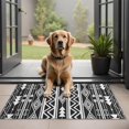 thumbnail image 1 of Black and White Geometric Boho Pattern Door Rugs,Washable Non Slip Door Mats Indoor,Decorative Door Mats,Entry Mat Indoor for Entrance,Bedroom,Kitchen,Bathroom,20"x32", 1 of 6