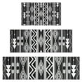 thumbnail image 1 of Black and White Geometric Boho Pattern Kitchen Rugs Sets Of 3,Kitchen Runner Rugs Non Skid Washable,Decorative Kitchen Floor Mats for Kitchen,Sink,Laundry,17"x30"+ 17"x47" + 17"x59", 1 of 6