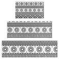thumbnail image 1 of Black and White Geometric Boho Pattern Kitchen Rugs Sets Of 3,Kitchen Runner Rugs Non Skid Washable,Decorative Kitchen Floor Mats for Kitchen,Sink,Laundry,17"x30"+ 17"x47" + 17"x59", 1 of 6