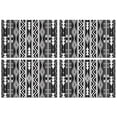 thumbnail image 1 of Black and White Geometric Boho Pattern Summer Placemats Table Placemats Set Of 4-Linen Kitchen Washable Placemats Table Mats 11.8"x17.7"Non-Slip Heat Resistant, 1 of 6