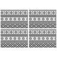 thumbnail image 1 of Black and White Geometric Boho Pattern Summer Placemats Table Placemats Set Of 4-Linen Kitchen Washable Placemats Table Mats 11.8"x17.7"Non-Slip Heat Resistant, 1 of 6