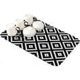 thumbnail image 1 of Black White Geometric Dish Drying Mat for Kitchen Counter, Super Absorbent Quick Dry Coffee Bar Mat Pad Thin Diatomaceous Sink Mat Non Slip Dish Drainer Mat 16''''x18'''' Modern Abstract Rhombus, 1 of 6