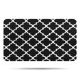 thumbnail image 1 of Black and White Geometric Lattice Pattern Bathroom Rugs Mat,Non Slip Microfiber Bathroom Rug,Rubber Backing,Soft Bathroom Mats for Bathroom Floor,Tub and Shower,17x30in(43x75cm), 1 of 3