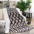 thumbnail image 1 of Black White Geometric Pattern Blanket,Comfortable Soft Lamb Wool Throw Blanket,All Season,Warm Lightweight Blankets for Sofa Bed Couch Living Room Chair,40"x50", 1 of 4