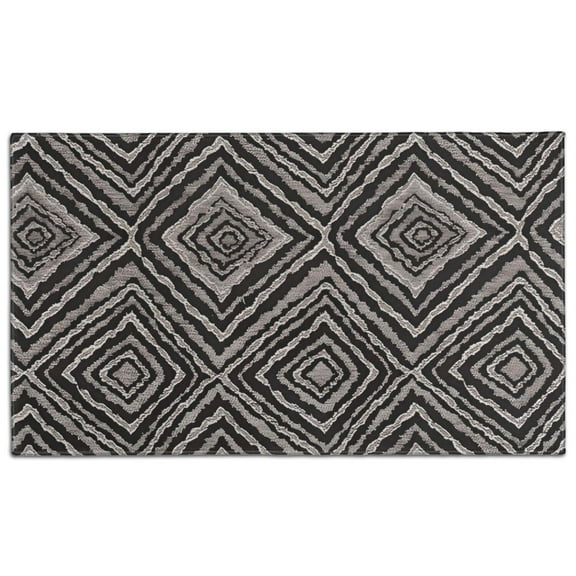 Black and White Geometric Pattern Door Rugs,Washable Non Slip Door Mats Indoor,Decorative Door Mats,Entry Mat Indoor for Entrance,Bedroom,Kitchen,Bathroom,17"x30"