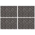 thumbnail image 1 of Black and White Geometric Pattern Summer Placemats Table Placemats Set Of 4-Linen Kitchen Washable Placemats Table Mats 11.8"x17.7"Non-Slip Heat Resistant, 1 of 6