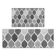 thumbnail image 1 of Black and White Geometric Quatrefoil Pattern Kitchen Rugs Sets Of 2,Anti Fatigue Kitchen Mat Rugs Non Slip Washable,Decorative Kitchen Floor Mats for Kitchen,Sink,Laundry,17"x30"+17"x47", 1 of 7