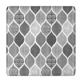 thumbnail image 1 of Black and White Geometric Quatrefoil Pattern Square Fitted Tablecloth with Elastic Edge,Square Table Cover,Washable Elastic Table Cover for Home Kitchen Party Decor 34"x34", 1 of 6