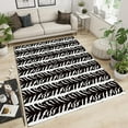 thumbnail image 1 of Black And White Geometric Tree Branches Area Rug, Abstract Irregular Geometric Lines Indoor Non-Slip Kids Rugs, Machine Washable Carpet For Living Dining Dorm Room Bedroom Decor 5 x 6ft, 1 of 6