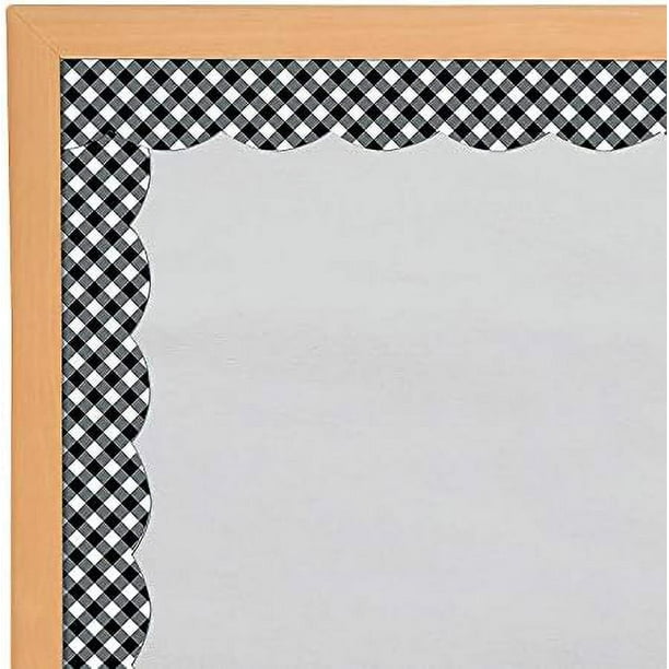 Black White Gingham Bulletin Board (13 Pieces) Educational Classroom