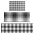 thumbnail image 1 of Black White Gingham Checkered Pattern Kitchen Rugs Sets Of 3,Kitchen Runner Rugs Non Skid Washable,Decorative Kitchen Floor Mats for Kitchen,Sink,Laundry,17"x30"+ 17"x47" + 17"x59", 1 of 6