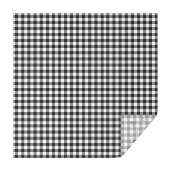 Black White Gingham Checkered Pattern Square Tablecloth,Waterproof Square Table Cover,Wipeable Spillproof Washable Table Cover for Home Kitchen Party Decor 42"X42"(107x107cm)