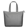 thumbnail image 1 of Black White Gingham Checkered Pattern Travel Tote Bags for Women Carry On,Large Weekender Bags for Women Travel,Multi Functional Duffle Bag for Work,Shopping,Sports, 1 of 5