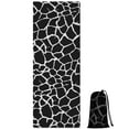 thumbnail image 1 of Black and White Giraffe Pattern Hot Yoga Mat Towel Non Slip for Hot Yoga - Quick-Drying Yoga Mat Cover with 4 Corner Pockets with Travel Bag - Hot Yoga Towel Non Slip 70"x26", 1 of 6