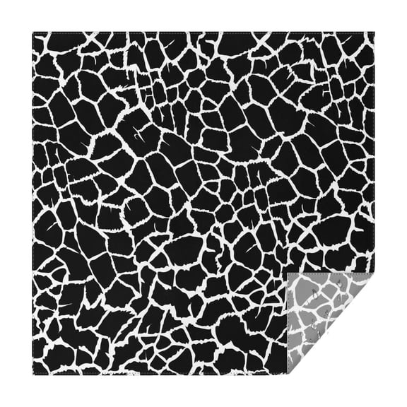 Black and White Giraffe Pattern Square Tablecloth,Waterproof Square Table Cover,Wipeable Spillproof Washable Table Cover for Home Kitchen Party Decor 60"x60"(152x152cm)