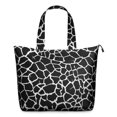 thumbnail image 1 of Black and White Giraffe Pattern Travel Tote Bags for Women Carry On,Large Weekender Bags for Women Travel,Multi Functional Duffle Bag for Work,Shopping,Sports, 1 of 5