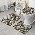 thumbnail image 1 of Black White Gold Marble Pattern Bathroom Rugs Sets 3 Piece,Toilet Cover Set,Absorbent Non Slip Bathroom Mats Sets with U-Shaped Contour Rug Toilet Rug Set, 1 of 5