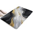 thumbnail image 1 of Black White Gold Marble Pattern Flannel Non Slip Door Rugs,Washable Door Mats Indoor,Decorative Door Mats,Dirt-Resistant and Absorbent Doormat for Entrance,Bedroom,Kitchen,Bathroom,31.5x17in(80x43cm), 1 of 4