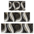 thumbnail image 1 of Black White Gold Marble Pattern Kitchen Rugs Sets Of 3,Kitchen Runner Rugs Non Skid Washable,Decorative Kitchen Floor Mats for Kitchen,Sink,Laundry,17"x30"+ 17"x47" + 17"x59", 1 of 6